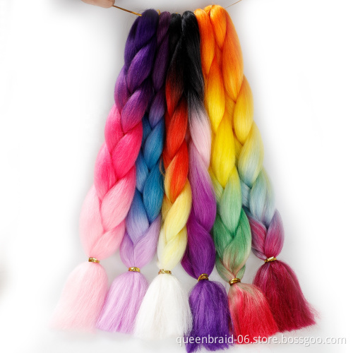WholeSale Ombre Color Braiding Hair 165g Synthetic Super Jumbo Braids Jumbo Hair Braid in South Africa